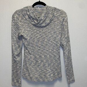 Columbia Size Medium Gray White Cowl Neck Space Dye Pullover Hoodie: 4175